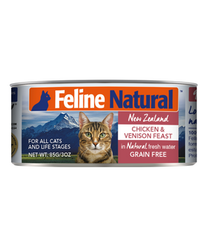 FELINE NATURAL CHICK/VENISON CAT CAN 3OZ