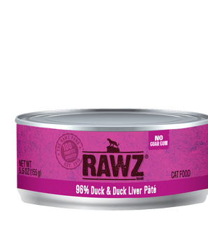 RAWZ 96% DUCK/LIVER PATE CAT CAN 156G