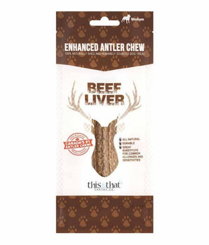 THIS & THAT BEEF LV ANTLER CHEW MED