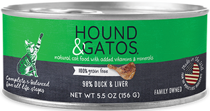 HOUND & GATOS DUCK CAT CAN 5.5OZ