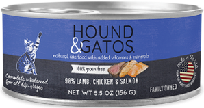 HOUND & GATOS LAMB/CHIC/SAL CAT CAN 5.5O