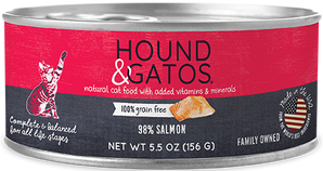 HOUND & GATOS SALMON CAT CAN 5.5OZ
