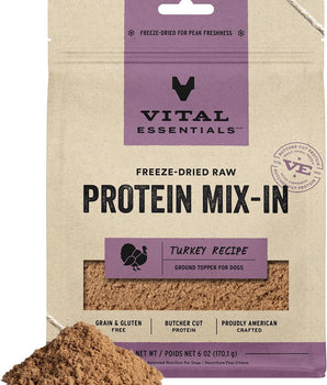 VE DOG FD TURK MIX IN GRND TOPPER 6OZ