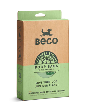 BECO WASTE BAGS GREEN W/HANDLES 120CT