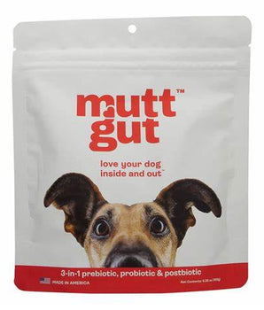 MUTT GUT 3N1 BIOTICS BRAN/TUMER 180G