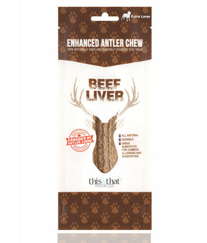 THIS & THAT BEEF LV ANTLER CHEW LG