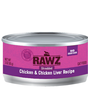 RAWZ CHICK/LIVER SHREDDED CAT CAN 85G