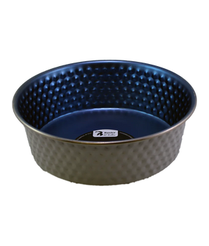 B&B HAMMERED BOWL METL BLUE XSM