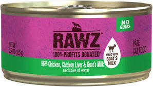 RAWZ 96% CHIC/G-MILK PATE CAT CAN 5.5OZ