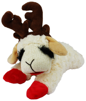 MULTIPET XMAS LAMBCHOP W/ANTLERS 10.5"