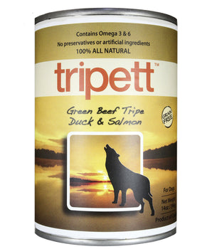 TRIPETT BEEF W/DUCK&SALM DOG CAN 396G